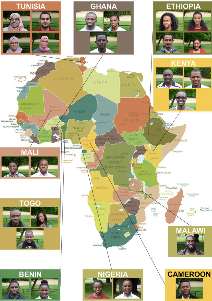 Unser Foto zeigt Teilnehmende aus 10 afrikanischen Ländern am Kurs 2018.