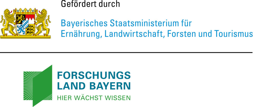 Unser Foto zeigt das Logo des Förderträgers:
Bayerisches Staatsministerium für Ernährung, Landwirtschaft, Forsten und Tourismus.
Förderprogramm: Forschungsland Bayern - Hier wächst Wissen